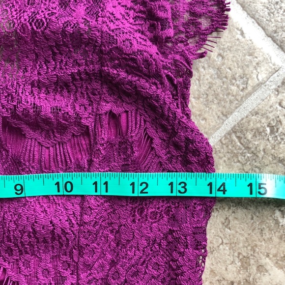 Free People NWT Daydream Lace Minidress Purple - Picture 6 of 7